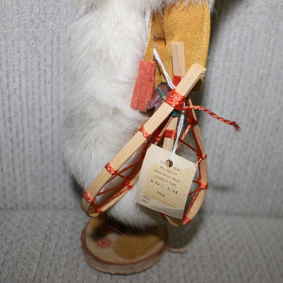 3/$77❤️Inuit Indien Art Eskimo doll real fur suede sleeping eyes St-Tite Quebec - Picture 9 of 13